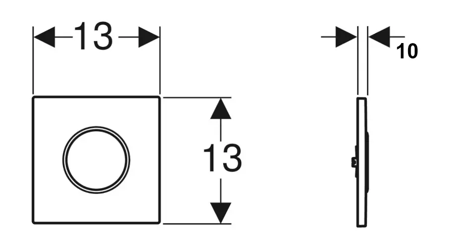 Geberit - Flush systems - Nyomólap - 116.025.16.1 – 2. kép