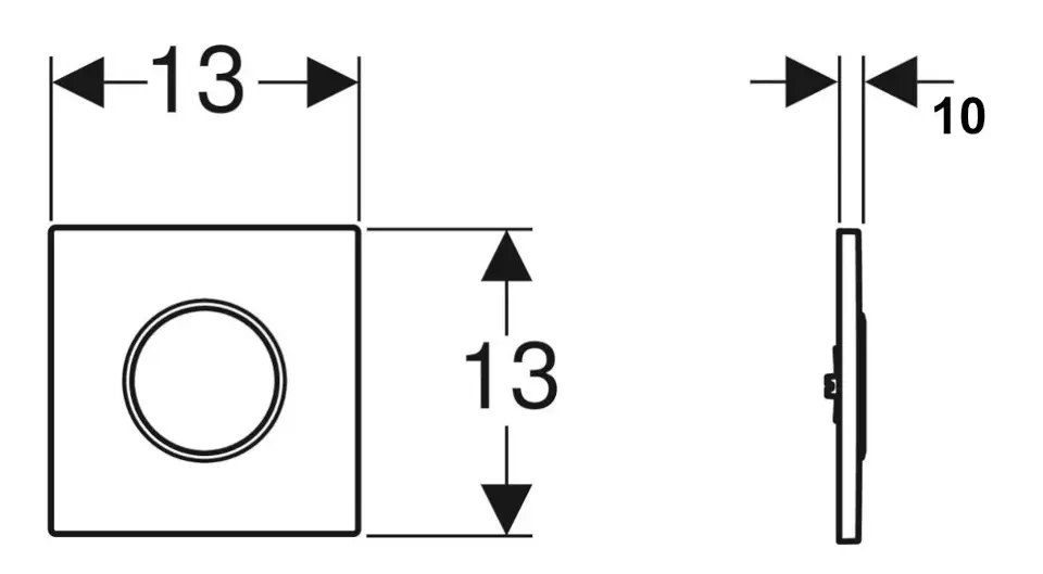 Geberit - Flush systems - Nyomólap - 116.025.DW.1 – 2. kép