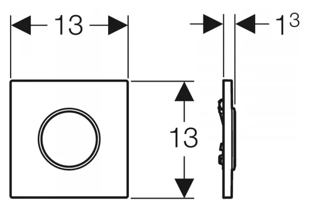 Geberit - Flush systems - Nyomólap - 116.025.KK.1 – 2. kép