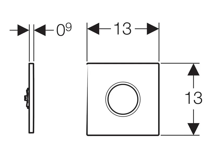 Geberit - Flush systems - Nyomólap - 116.031.21.5 – 2. kép