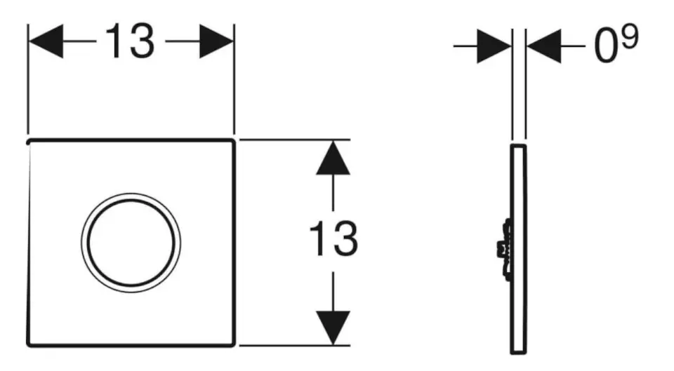 Geberit - Flush systems - Nyomólap - 116.031.JQ.5 – 2. kép