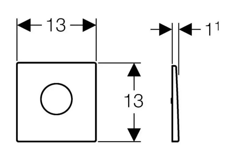 Geberit - Flush systems - Nyomólap - 116.033.FW.1 – 2. kép