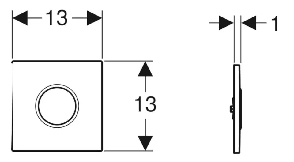 Geberit - Flush systems - Nyomólap - 116.035.JQ.1 – 2. kép