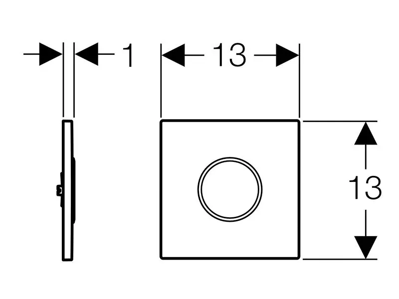 Geberit - Flush systems - Nyomólap - 116.035.SN.1 – 2. kép