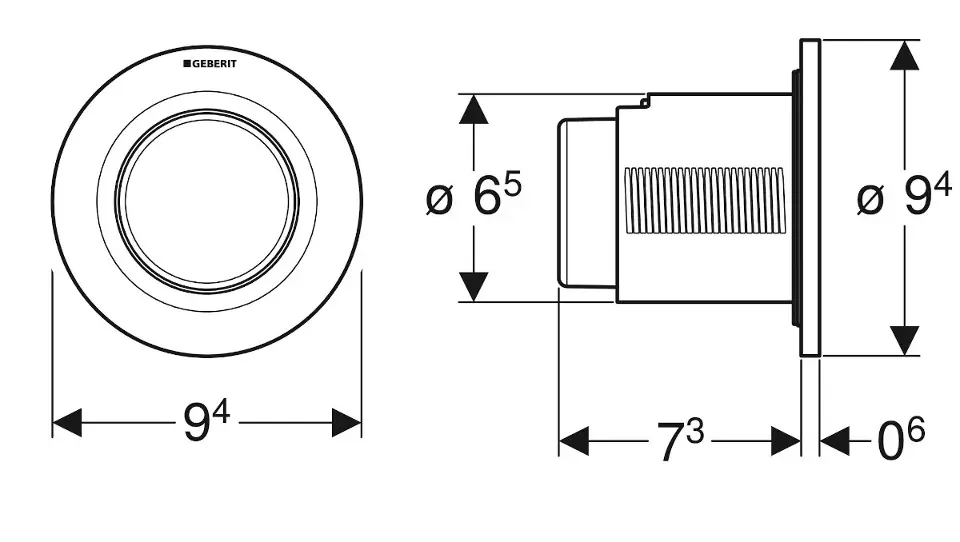 Geberit - Flush systems - Nyomólap - 116.040.21.1 – 2. kép