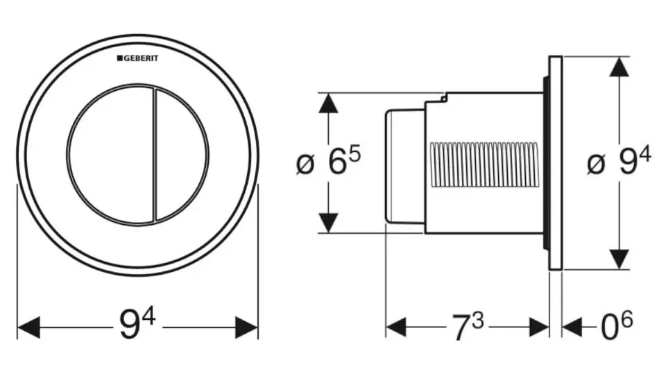 Geberit - Flush systems - Nyomólap - 116.043.JQ.1 – 2. kép
