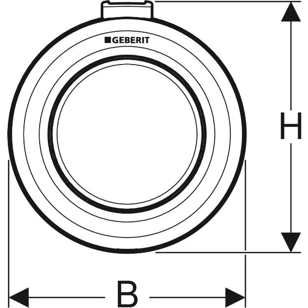 Geberit - Flush systems - Nyomólap - 116.046.11.1 – 2. kép