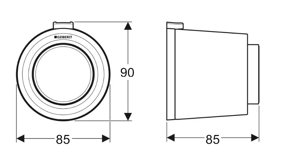 Geberit - Flush systems - Nyomólap - 116.047.11.1 – 2. kép