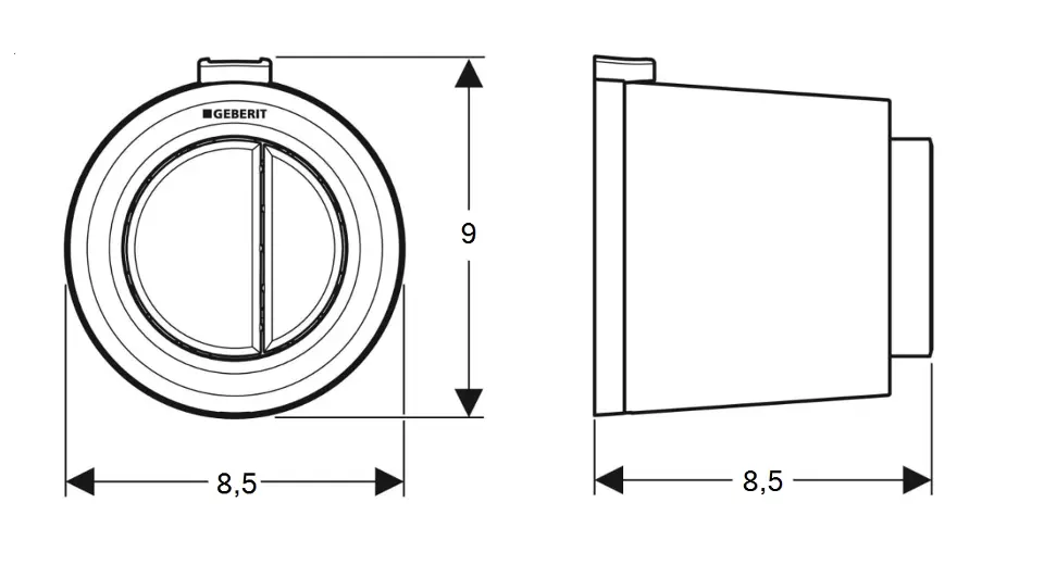 Geberit - Flush systems - Nyomólap - 116.049.11.1 – 2. kép