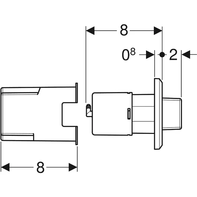 Geberit - Flush systems - Nyomólap - 116.052.21.1 – 3. kép