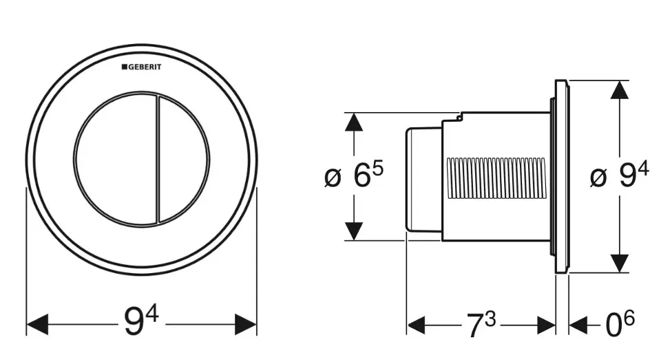 Geberit - Flush systems - Nyomólap - 116.056.KK.1 – 2. kép