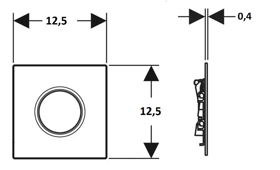 Geberit - Nyomólap - 116.014.JL.1 – 2. kép