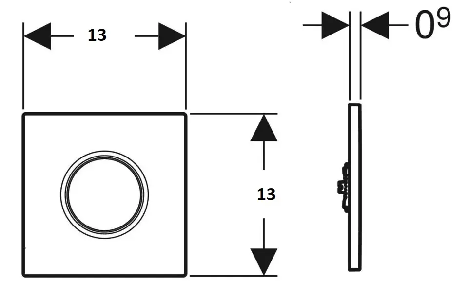Geberit - Nyomólap - 116.021.DW.5 – 2. kép