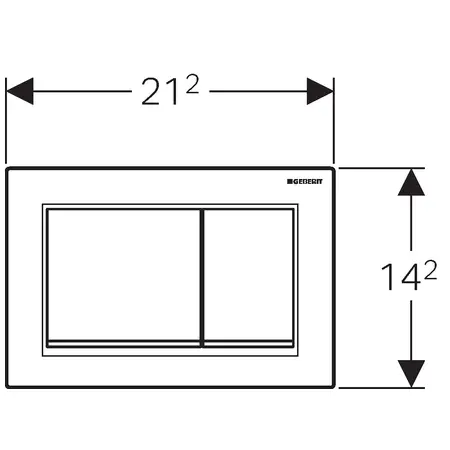 Geberit - Omega20 - Nyomólap - 115.080.KJ.1 – 2. kép