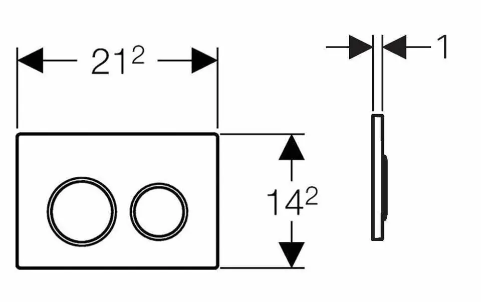 Geberit - Omega20 - Nyomólap - 115.085.JQ.1 – 2. kép