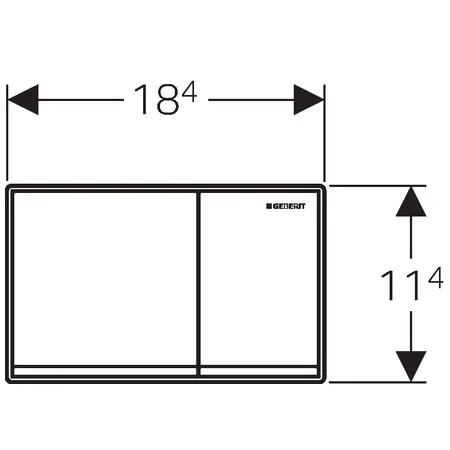 Geberit - Omega60 - Nyomólap - 115.081.GH.1 – 2. kép