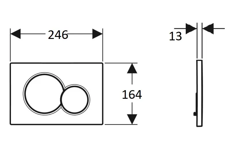 Geberit - Sigma01 - Nyomólap - 115.770.JQ.5 – 2. kép