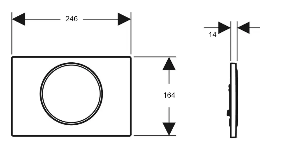 Geberit - Sigma10 - Nyomólap - 115.758.01.5 – 2. kép