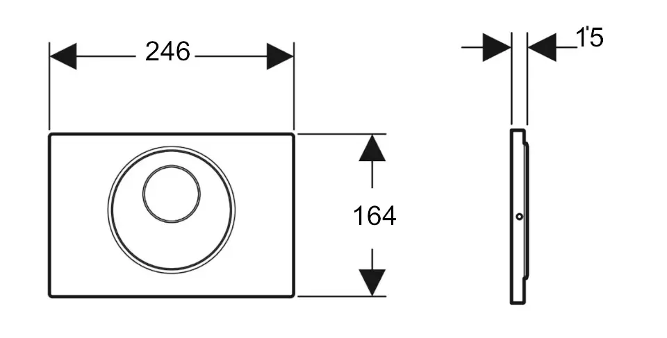 Geberit - Sigma10 - Nyomólap - 115.856.16.6 – 2. kép