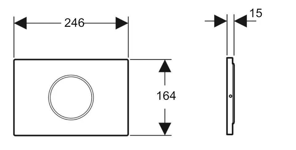 Geberit - Sigma10 - Nyomólap - 115.864.16.6 – 2. kép