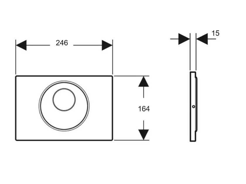 Geberit - Sigma10 - Nyomólap - 115.891.DW.6 – 2. kép