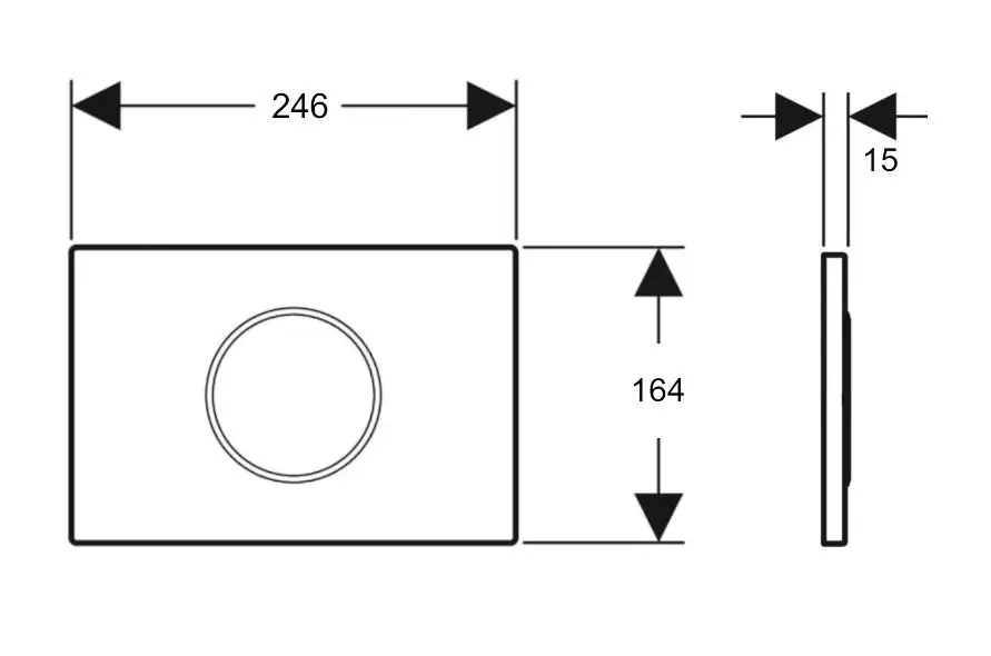 Geberit - Sigma10 - Nyomólap - 115.908.16.6 – 2. kép