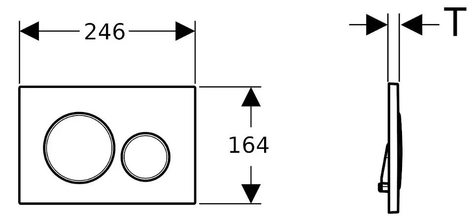 Geberit - Sigma20 - Nyomólap - 115.882.11.1 – 2. kép