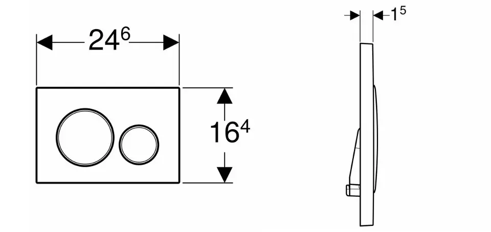 Geberit - Sigma20 - Nyomólap - 115.882.JT.1 – 2. kép