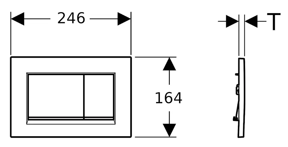 Geberit - Sigma20 - Nyomólap - 115.883.DW.1 – 2. kép