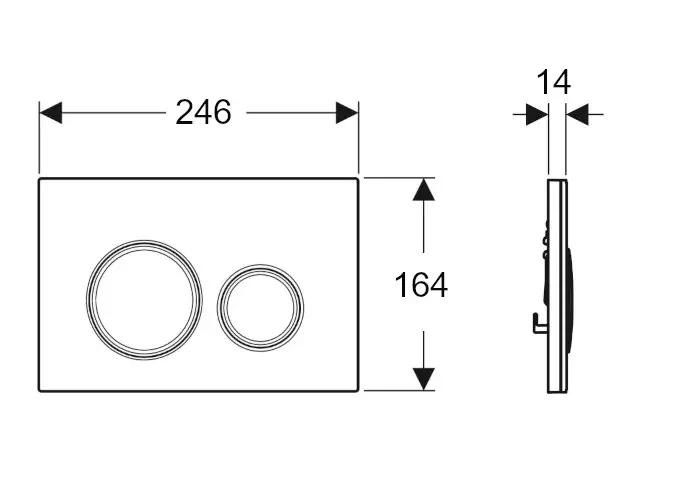 Geberit - Sigma21 - Nyomólap - 115.884.JL.1 – 2. kép
