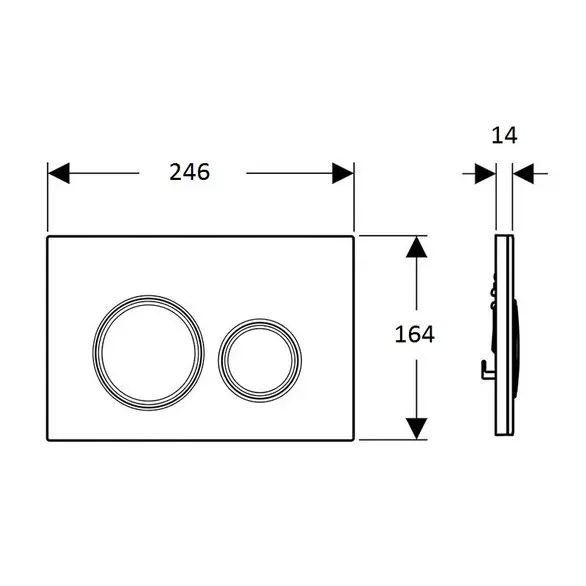 Geberit - Sigma21 - Nyomólap - 115.884.SI.1 – 2. kép