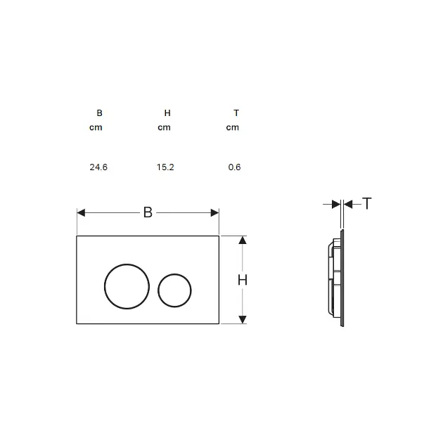 Geberit - Sigma40 - Nyomólap - 115.628.JL.1 – 2. kép