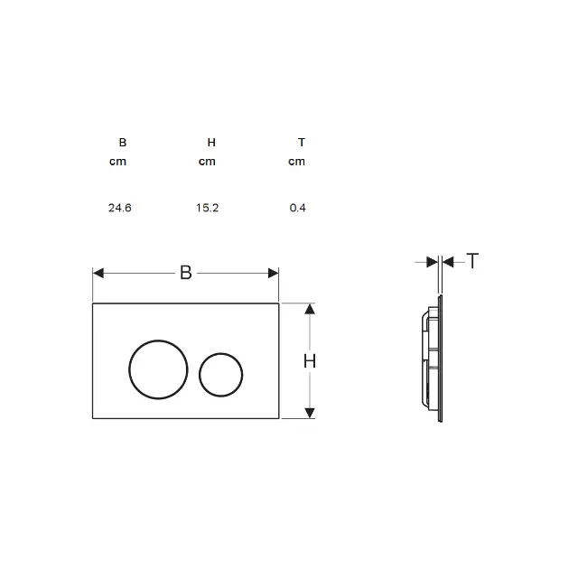 Geberit - Sigma40 - Nyomólap - 115.628.JT.1 – 2. kép