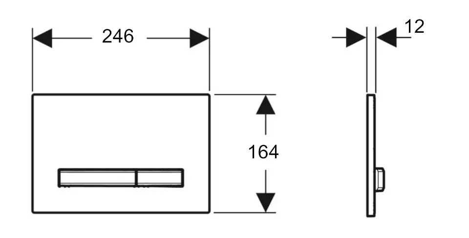 Geberit - Sigma50 - Nyomólap - 115.671.QD.2 – 2. kép