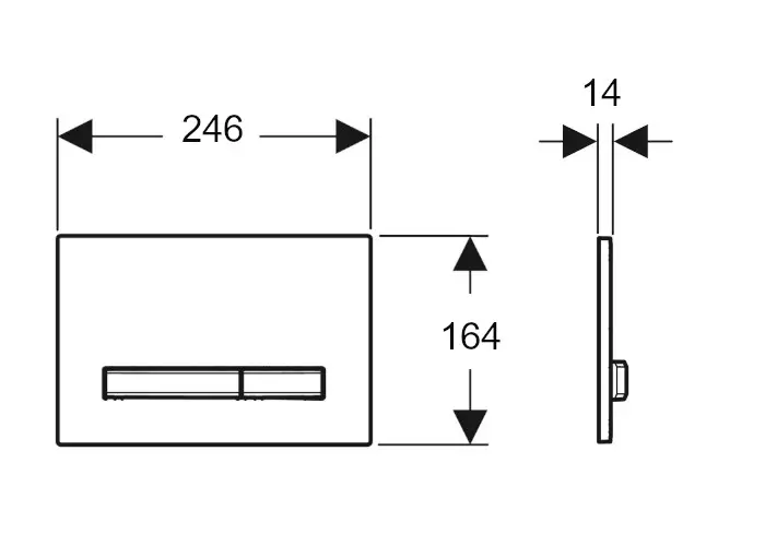 Geberit - Sigma50 - Nyomólap - 115.788.JL.2 – 2. kép