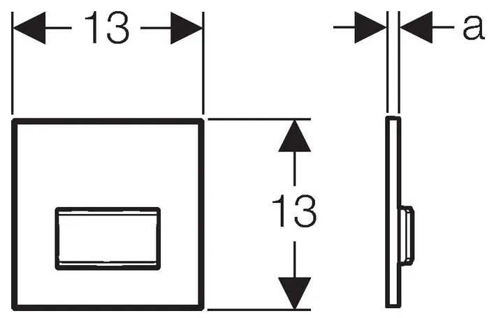 Geberit - Sigma50 - Nyomólap - 116.016.GH.5 – 2. kép