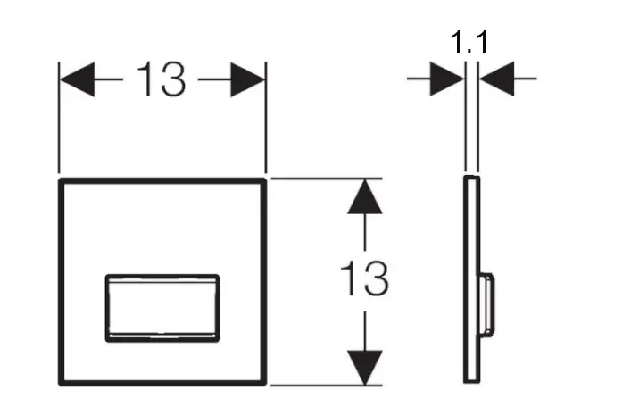 Geberit - Sigma50 - Nyomólap - 116.016.JL.5 – 2. kép