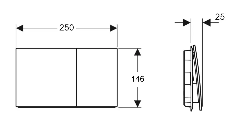 Geberit - Sigma70 - Nyomólap - 115.622.JK.1 – 2. kép