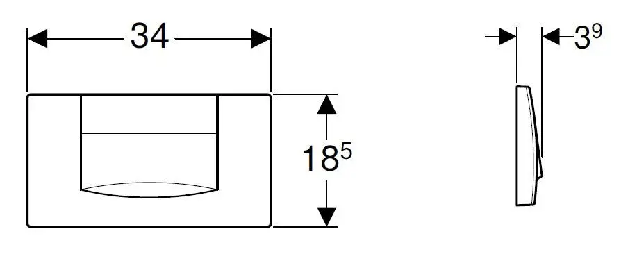 Geberit - Twinline - Nyomólap - 115.222.46.1 – 2. kép