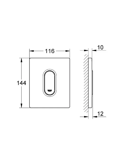 Grohe - Arena Cosmo - Nyomólap - 38857000 – 2. kép