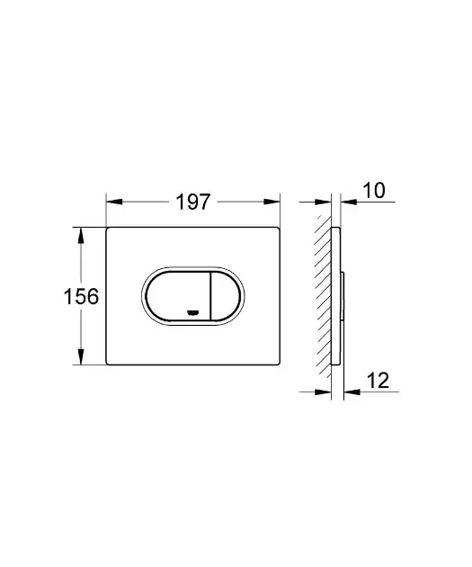 Grohe - Arena Cosmo - Nyomólap - 38858SH0 – 2. kép