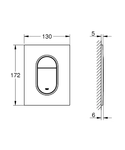 Grohe - Arena Cosmopolitan S - Nyomólap - 37624A00 – 2. kép