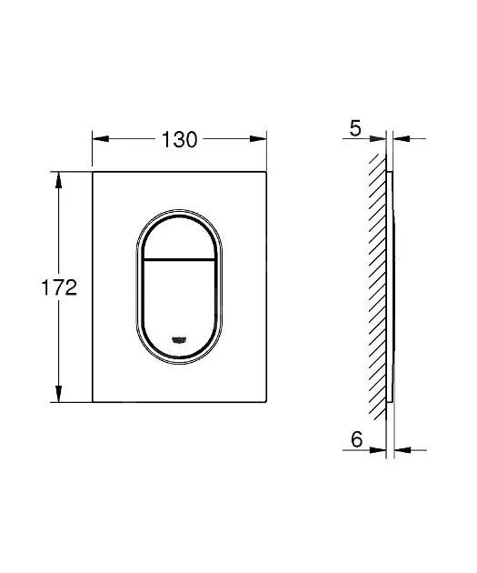 Grohe - Arena Cosmopolitan S - Nyomólap - 37624AL0 – 2. kép