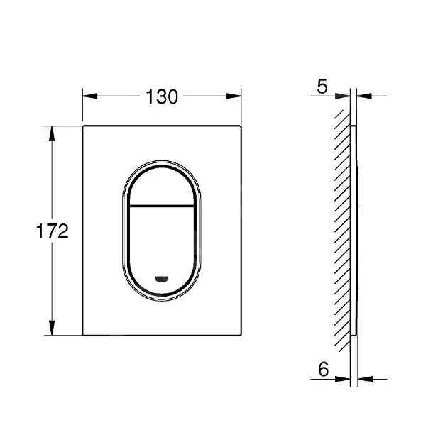 Grohe - Arena Cosmopolitan S - Nyomólap - 37624DL0 – 2. kép