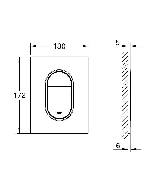 Grohe - Arena Cosmopolitan S - Nyomólap - 37624P00 – 2. kép