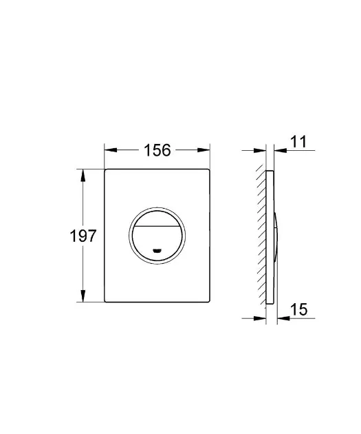 Grohe - Nova Cosmo - Nyomólap - 38765000 – 2. kép