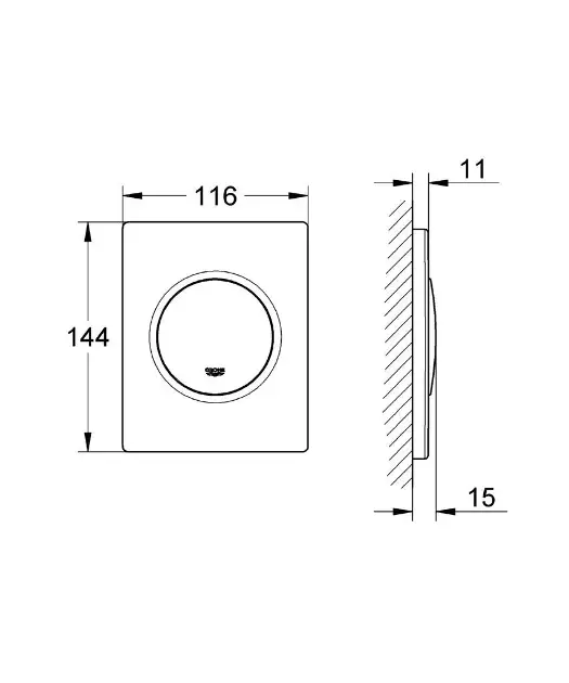 Grohe - Nova Cosmo - Nyomólap - 38804000 – 2. kép