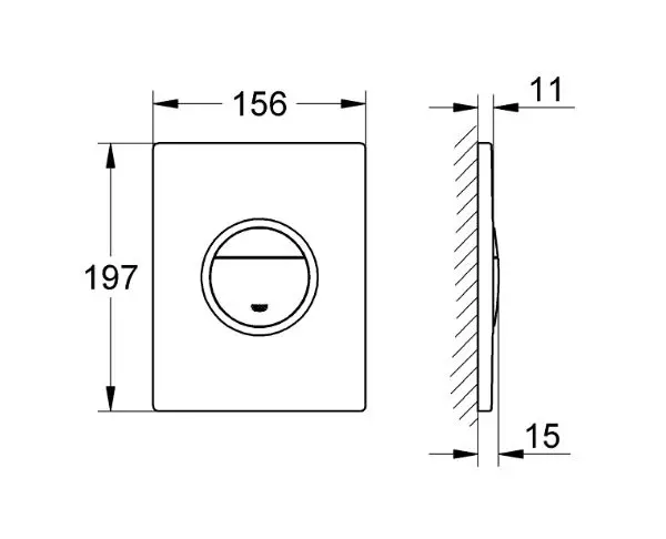 Grohe - Nova Cosmo - Nyomólap - 38809000 – 2. kép