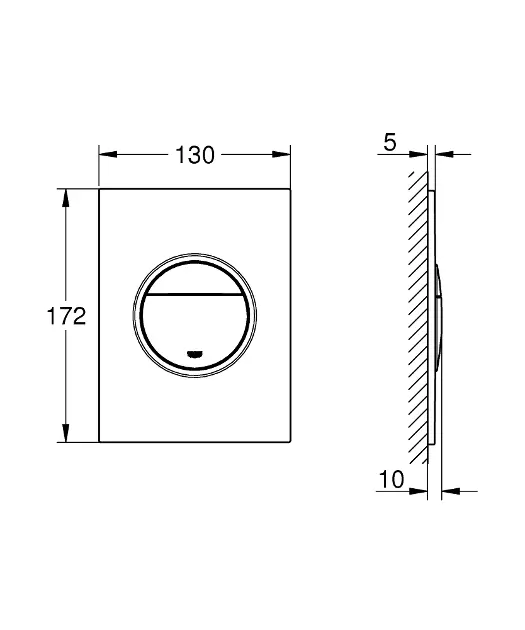 Grohe - Nova Cosmopolitan S - Nyomólap - 37601GL0 – 2. kép