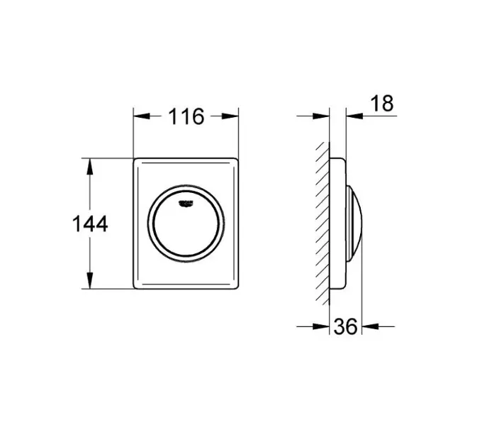 Grohe - Nyomólap - 38595SH0 – 2. kép